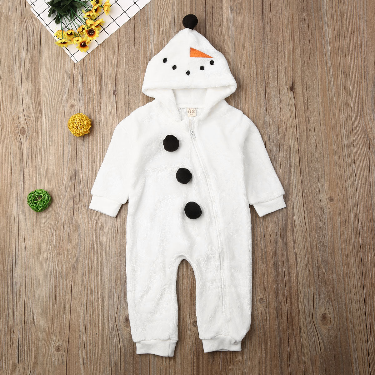 New Year 0 3T Baby Girl Boy Snowman Fleece One