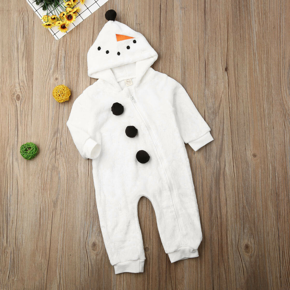 New Year 0 3T Baby Girl Boy Snowman Fleece One