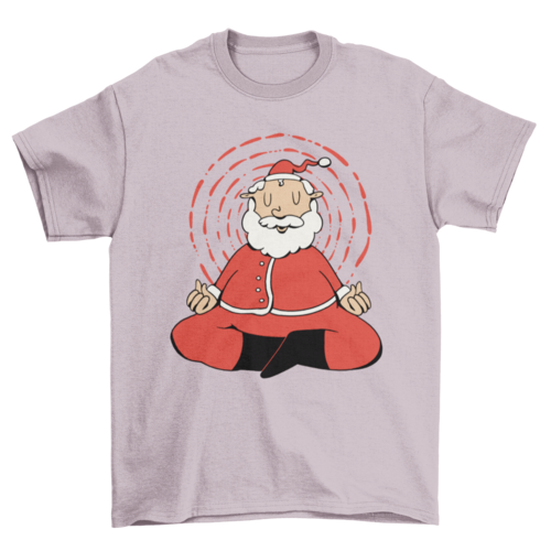 Meditating santa claus t-shirt